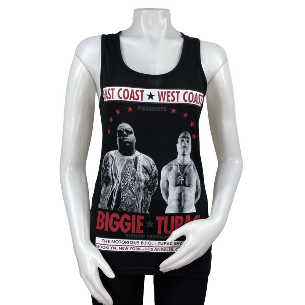 🎤Original Flavor Biggie & Tupac Graphic Racerback Tank NEW🎤